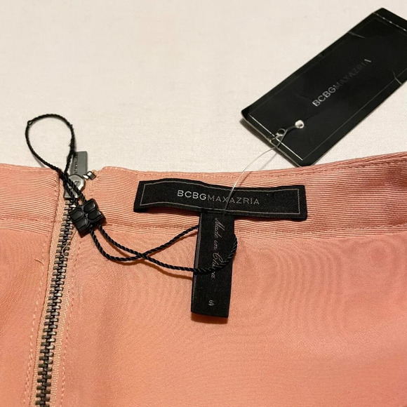 BCBGMaxazria Skirt Womens Size Small Blush Aria Pleated Rear Zip Casual - Picture 6 of 14